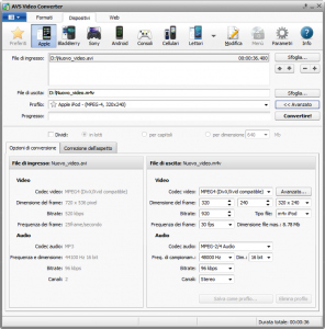 Interfaccia minimale di AVS Convertitore Video