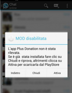 Nascondere stato WhatsApp Android