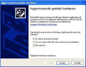 Aggiornamento driver per Windows