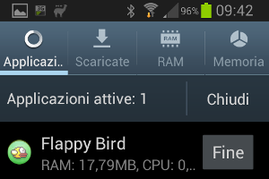 Applicazioni attive per velocizzare Android